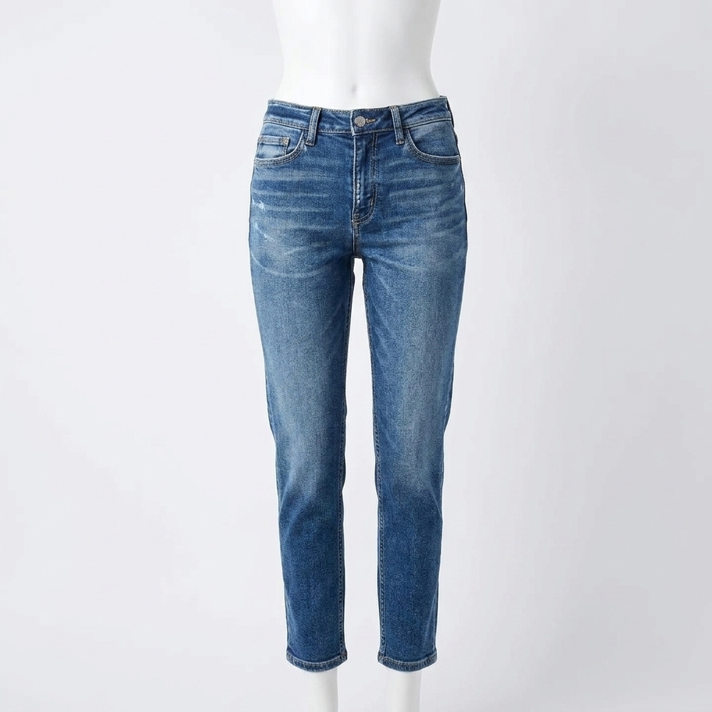NEW VERVET BY FLYING MONKEY button up stretch mom jean in rivers